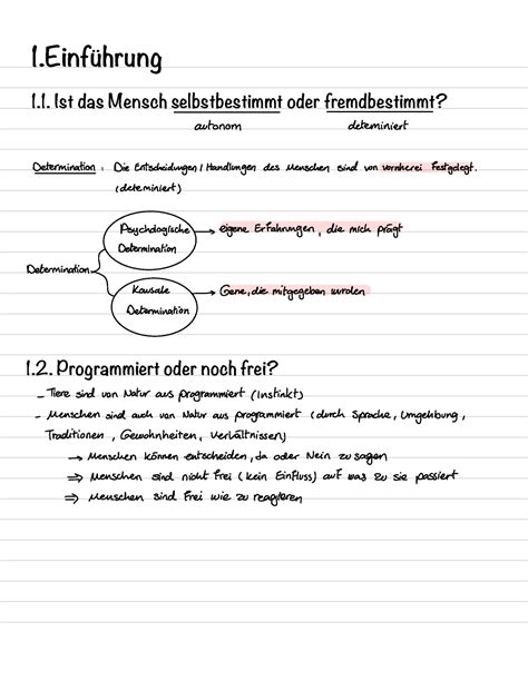 Lernzettel KA1 Ethik Freiheit Positive Und Negative Freiheit