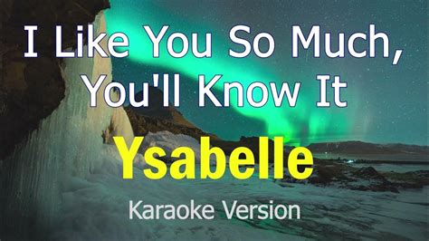 I Like You So Much Youll Know It Ysabelle Karaoke Version Youtube