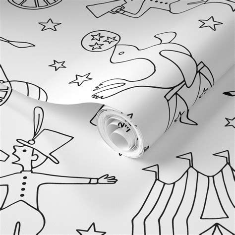 Big Top Circus Retro Coloring Page Wallpaper Wallpaper Coloring