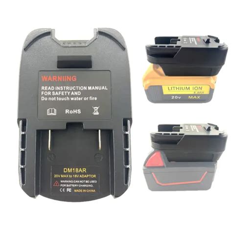 ADAPTER FOR MILWAUKEE For Dewalt 18V Li Ion Battery Convert To For