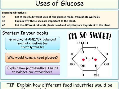 Uses of Glucose | Teaching Resources