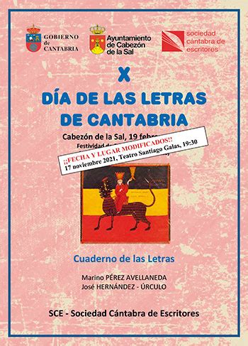 Claves del X Día de las Letras de Cantabria SOCIEDAD CÁNTABRA DE