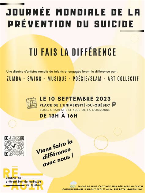 Journ E Mondiale De La Pr Vention Du Suicide Centre De Pr Vention Du