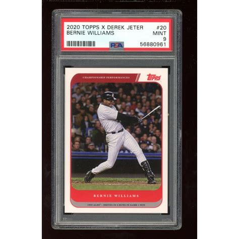 Bernie Williams Topps X Derek Jeter Psa Pristine Auction