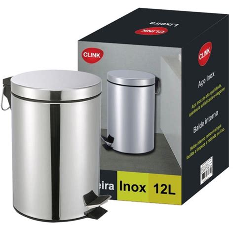 Lixeira Pedal Inox 12 Litros Cozinha Clink Mercado Livre