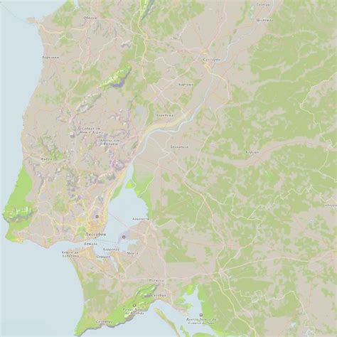 Большая карта Португалии (rus) — Mapny