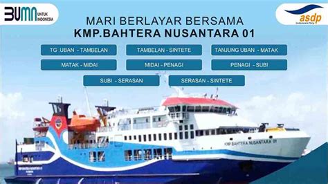 Jadwal Keberangkatan Kapal Roro KMP Bahtera Nusantara 01 Mulai 24