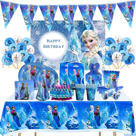 Disney vajilla de plástico de Frozen para niños suministros de fiesta