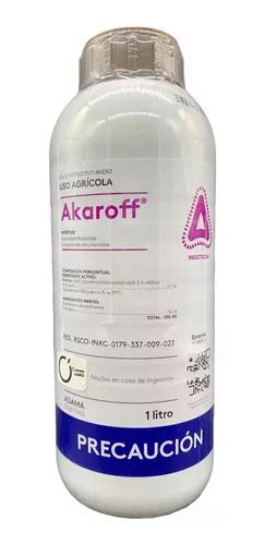 Akaroff Insecticida Amitraz Ara A Mosquita Blanca Lt