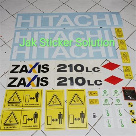 Jual Stiker Hitachi Zaxis Lc G Sticker Excavator Alat Berat