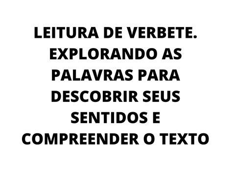 Plano De Aula Ano Verbete De Enciclop Dia Infantil Explorando O