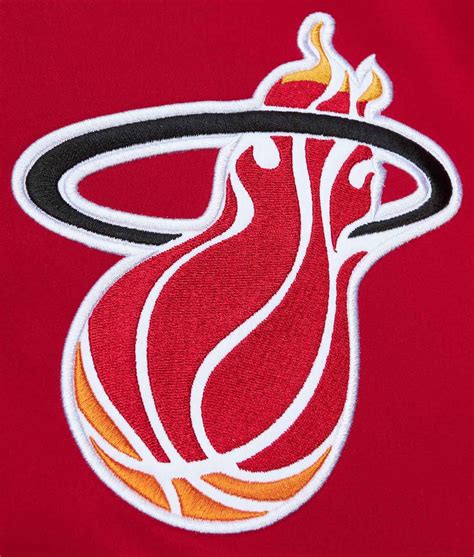 Full-Snap Red Miami Heat Heavyweight Satin Jacket