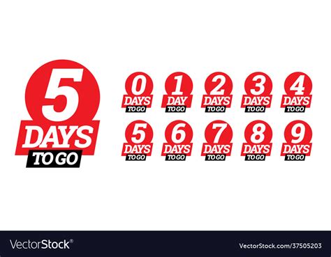 Countdown Left Days Banner Count Time Sale Vector Image