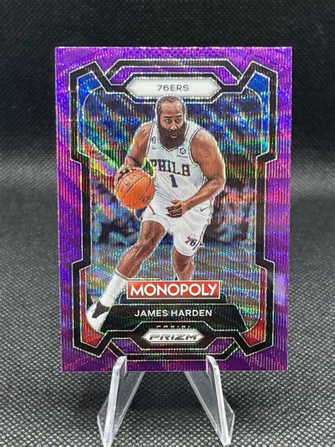 Monopoly Prizm James Harden Purple Wave Prizm Clippers Ebay