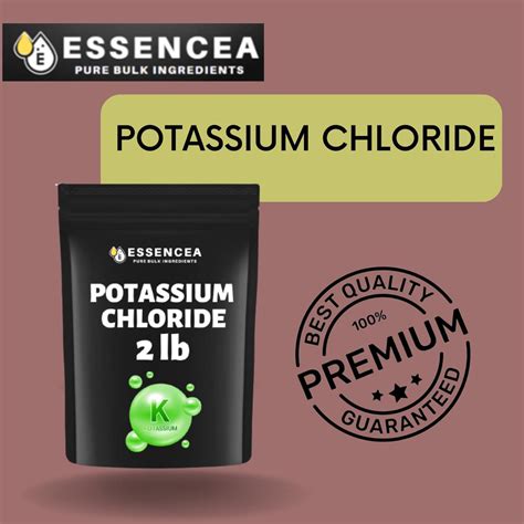 Essencea Pure Bulk Ingredients Potassium Chloride Powder 2lb Potassium Supplement 32oz