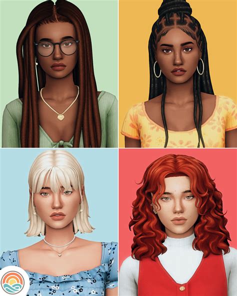 A Sim Dump 02 Semplicesims On Patreon In 2022 Sims Hair Sims 4 Afro