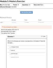 Module 5 Mastery Exercise ACT405 Pdf Module 5 Mastery Exercise Due
