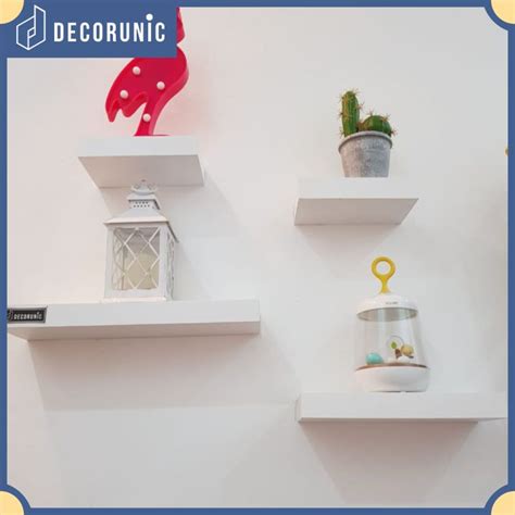 Decorunic Floating Shelf Rak Dinding Minimalis Pcs Ukuran