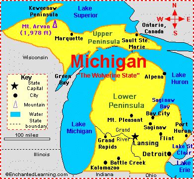 Weidman Michigan Map - United States