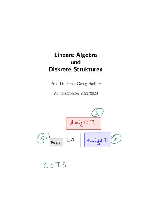 Skript Lineare Algebra Und Diskrete Strukturen Prof Dr Ernst Georg