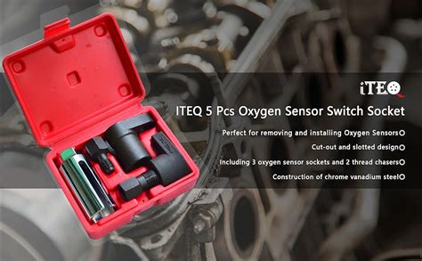 Amazon ITEQ 5 Pcs Automotive Oxygen Sensor Socket Wrench Remover