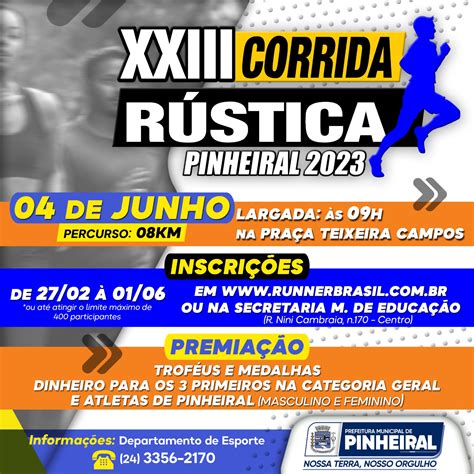 Corrida Rústica 2023 abertas as inscrições Prefeitura Municipal de