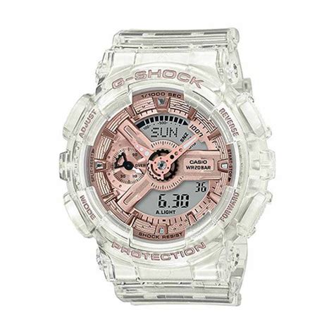 Jual Jam Tangan Wanita Casio G Shock Digital Analog Transparent Strap