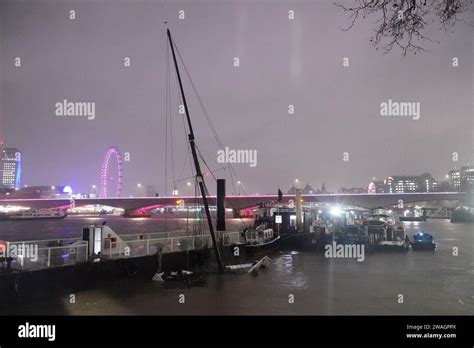 The Mast Of The Bar And Co Boat Which Was Moored At Temple Pier Juts