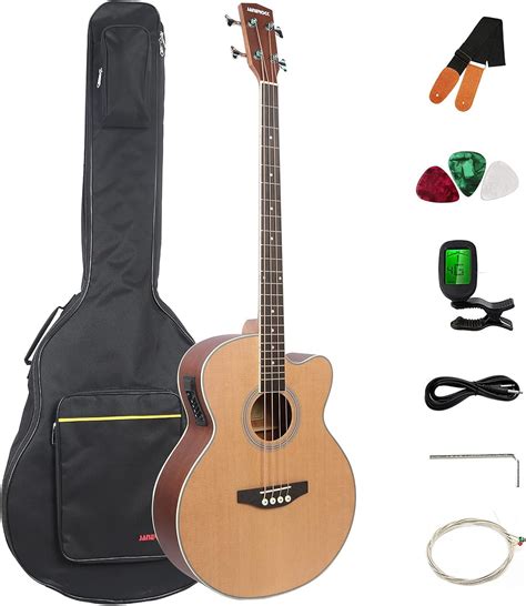 Amazon Bass Guitar 4 String Acoustic Electric Bass Guitar Spruce