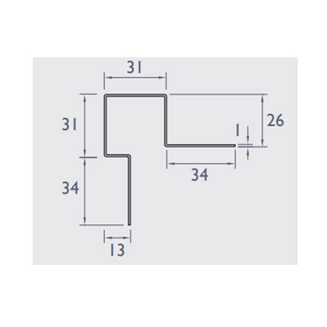 Profil d angle extérieur asymétrique pour bardage Cedral Lap