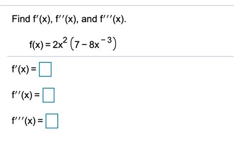 Solved Find F X F X And F X F X 2x2 7 8x