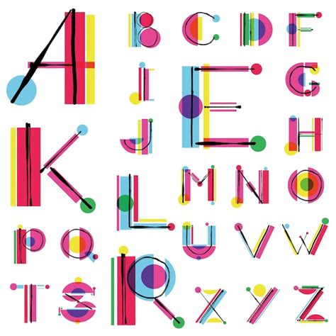 Premium Vector Creative Font Design Vector