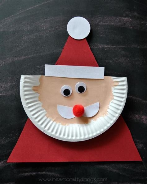 Diy Childrens Diy Paper Plate Santa Claus Christmas Crafts For