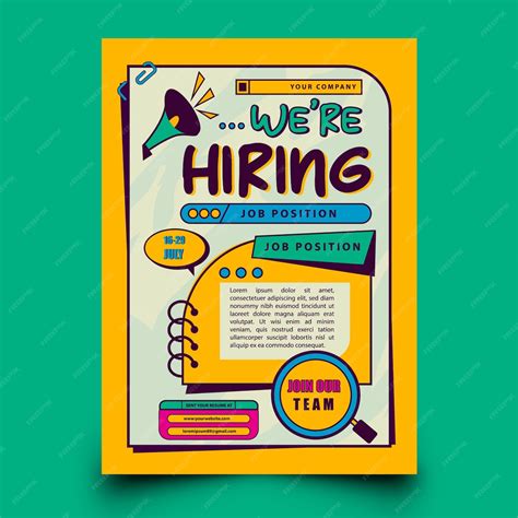 Premium Vector Job Hiring Vector Flyer Design Template