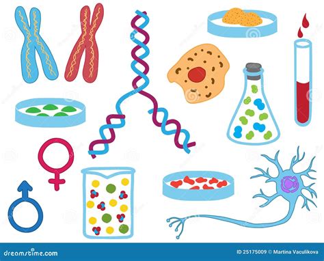 Ilustración De Los Iconos De La Biología Imágenes De Archivo Libres De Regalías Imagen 25175009