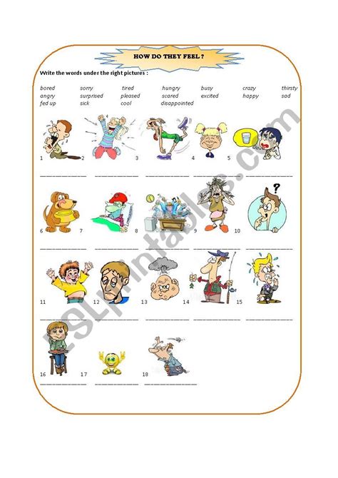 How Do You Feel Esl Worksheet By Cocoteacher