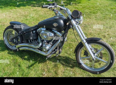 Black and Chrome Harley-Davidson Motorcycle Stock Photo - Alamy