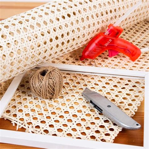 Width Rattan Cane Webbing Roll Feet Hexagon Weave