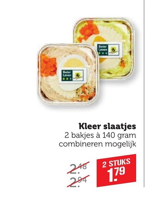 Kleer Slaatjes Bakjes Gram Combineren Mogelijk Aanbieding Bij