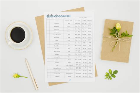 Minimalist ACNH Fish Checklist Catch Guide Modern Printable Animal Crossing New Horizons List ...