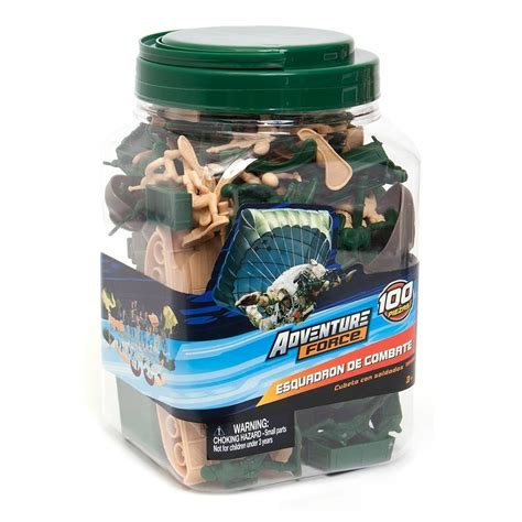 Cubeta De Figuras Adventure Force 100 Piezas De Soldados Walmart