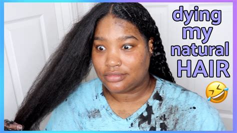 Dying My Natural Virgin Hair At Home W Box Dye To Cover My Grays 😖 Disaster Youtube