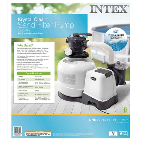 Intex 26647eg Krystal Clear Sand Filter Pump For Above Ground Pools 14