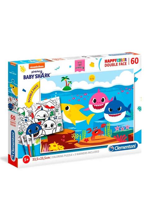 Clementoni Boyama Puzzle Baby Shark 60 Parça 26093 Fiyatları ve Özellikleri