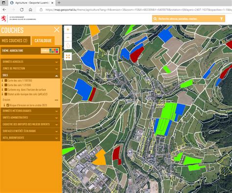 La première carte du risque dérosion des terres arables sur geoportail