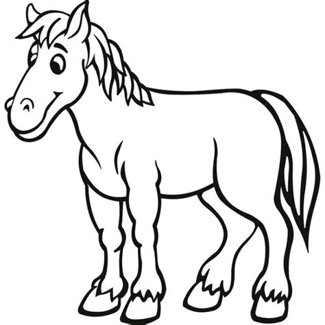 Easy Horse Coloring Pages at GetDrawings | Free download