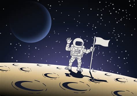 Astronauta En Luna Dibujos De Arte Simples Astronautas Dibujos | The ...