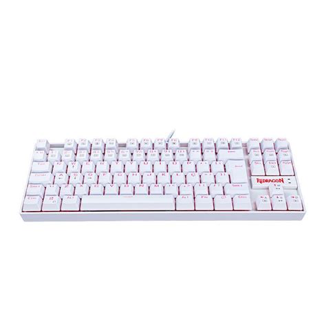 Teclado Mecanico Redragon Kumara Lunar White Led Vermelho Switch