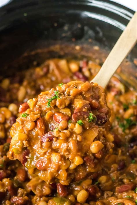 Best Slow Cooker Cowboy Beans Recipe Calico Beans