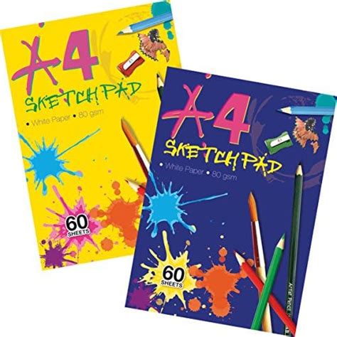 Artbox A4 Sketch Pad Assorted Sheet Of 60 Amazon Co Uk Home